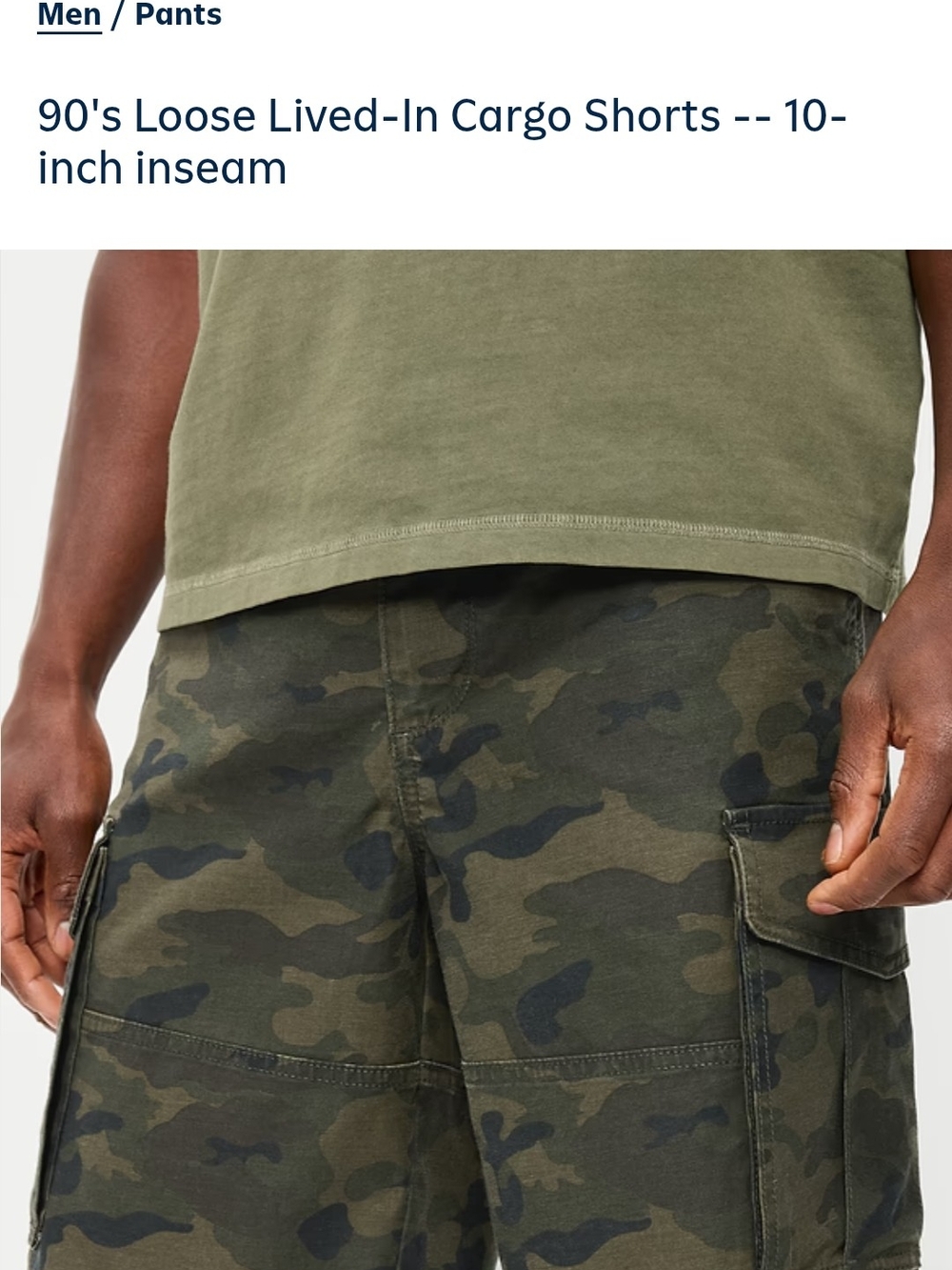 Old Navy Men's  Cargo Shorts in Olive Green(Not Camo)